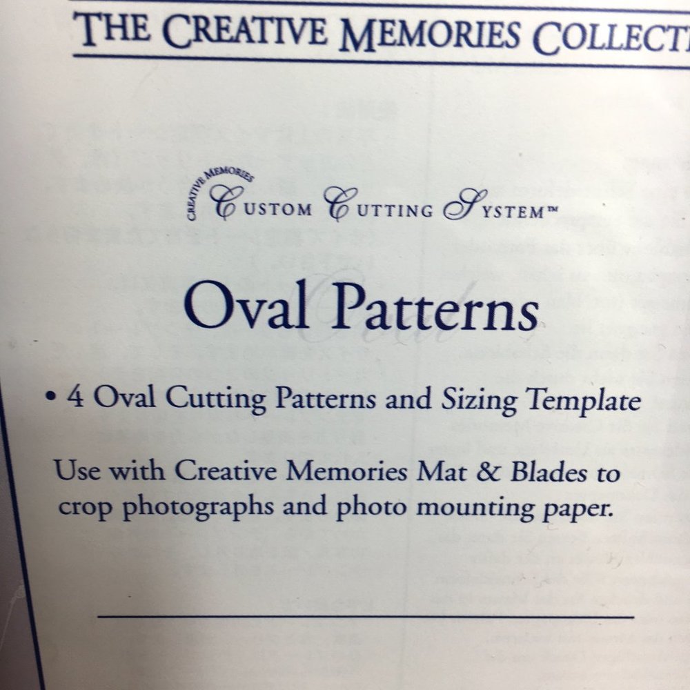 Creative Memories Oval Cutting Templates NIP - Picture 2 of 12